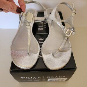 WHBM Jaelyn Silver Sandals 7.5
